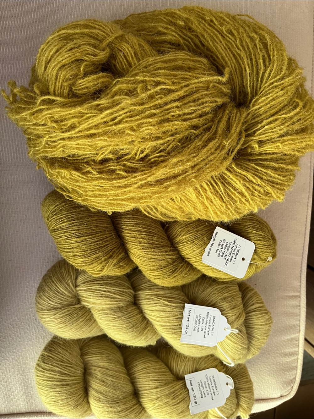 Hand-Dyed Dundaga  yarn Merino 7.1   from Latvia. No
chemicals .Rare find.